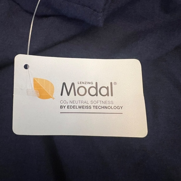 NWT Essential Bodywear Women's Navy Long Sleeve Mock Dress, Size M - Picture 7 of 9